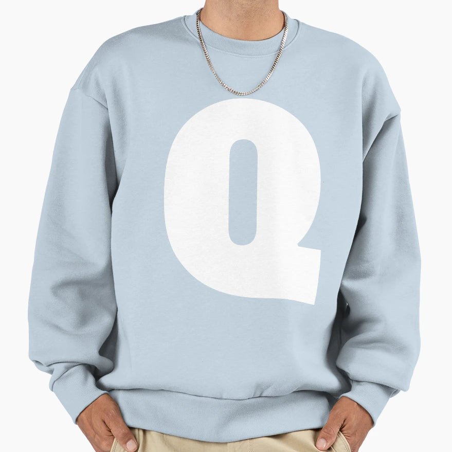 Alphabet Q Uppercase Letter Q Sweatshirt - Unique Graphic for Adults - T-Shirt, Sweatshirt, Hoodie