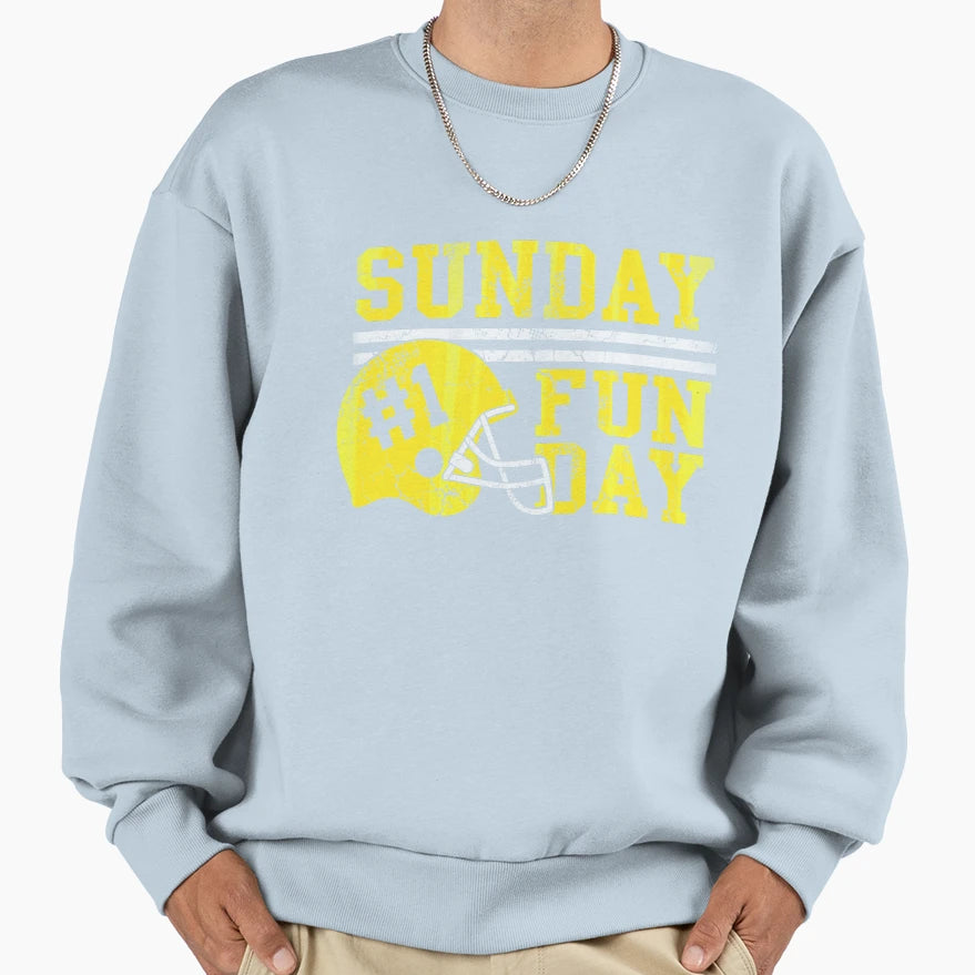 Sunday Funday Football Helmet Sweatshirt - Streetwear Style for Adults - T-Shirt, Sweatshirt, Hoodie