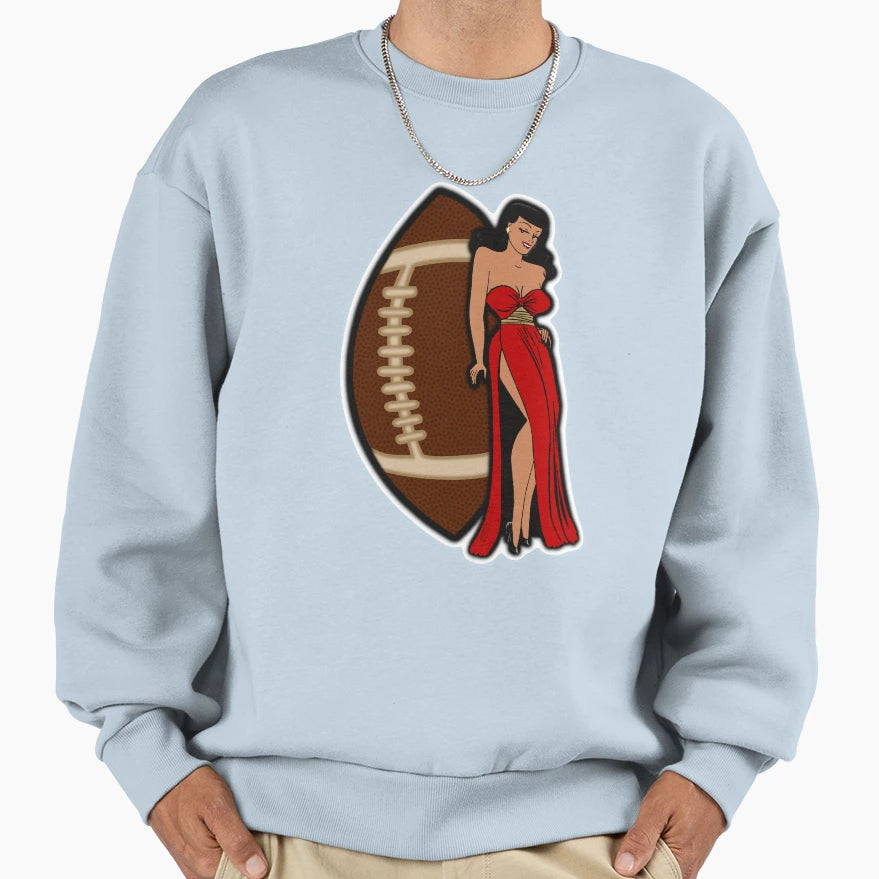 San Francisco Football Babe Sweatshirt - Graphic Print Unisex - T-Shirt, Sweatshirt, Hoodie