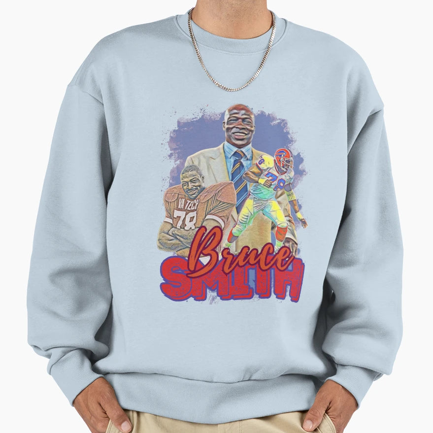 Bruce Smith Fan Art Sweatshirt - Graphic Print Unisex - T-Shirt, Sweatshirt, Hoodie