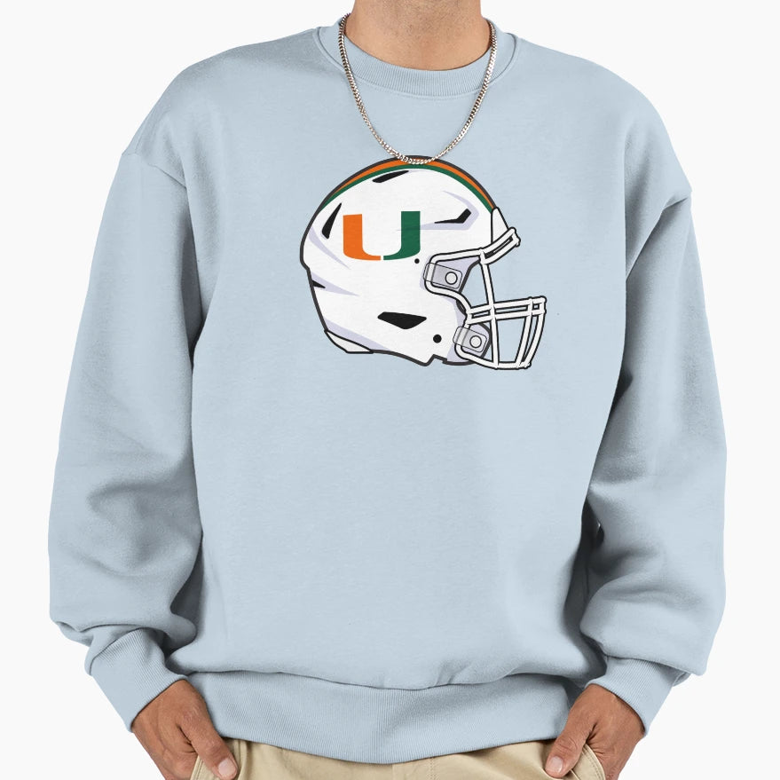 University Miami Florida Football Sweatshirt - Minimalist Print Men Women - T-Shirt, Sweatshirt, Hoodie