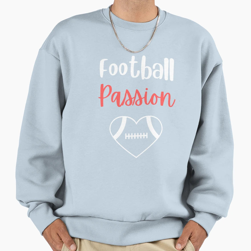 Football Passion Sweatshirt - Aesthetic Graphic for Adults - T-Shirt, Sweatshirt, Hoodie