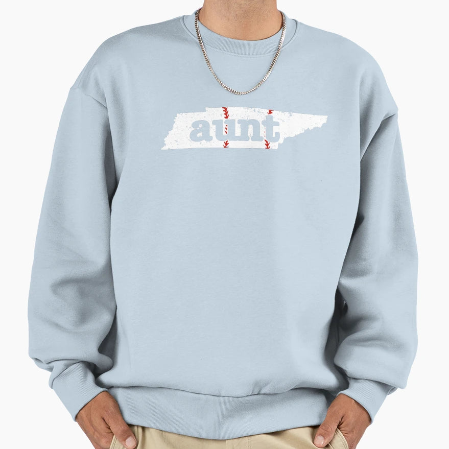 Softball Aunt Tennessee Baseball Aunt T-Shirt - Minimalist Print Men Women - T-Shirt, Sweatshirt, Hoodie