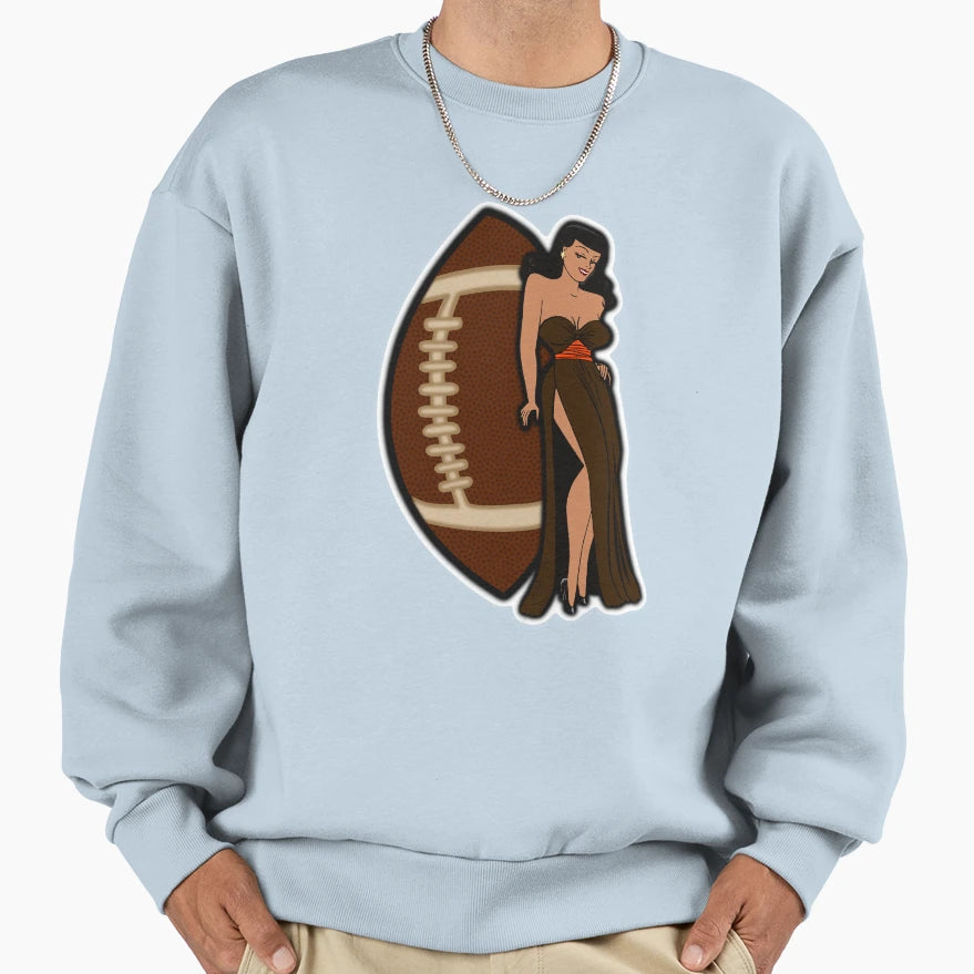 Cleveland Football Babe Sweatshirt - Fun Novelty Design Men Women - T-Shirt, Sweatshirt, Hoodie