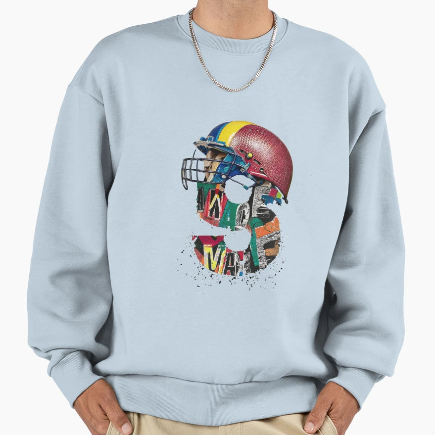 Helmet American Football Collection Sweatshirt - Aesthetic Graphic Unisex - T-Shirt, Sweatshirt, Hoodie