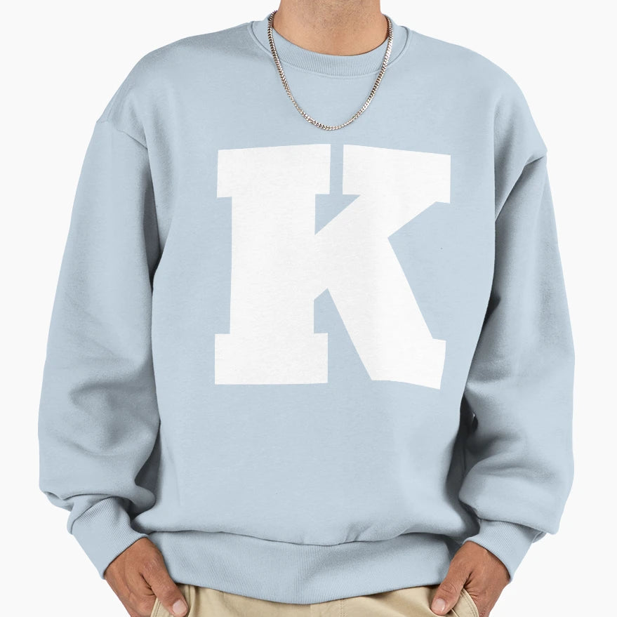 Alphabet K Uppercase Letter K Letter Sweatshirt - Unique Graphic Men Women - T-Shirt, Sweatshirt, Hoodie