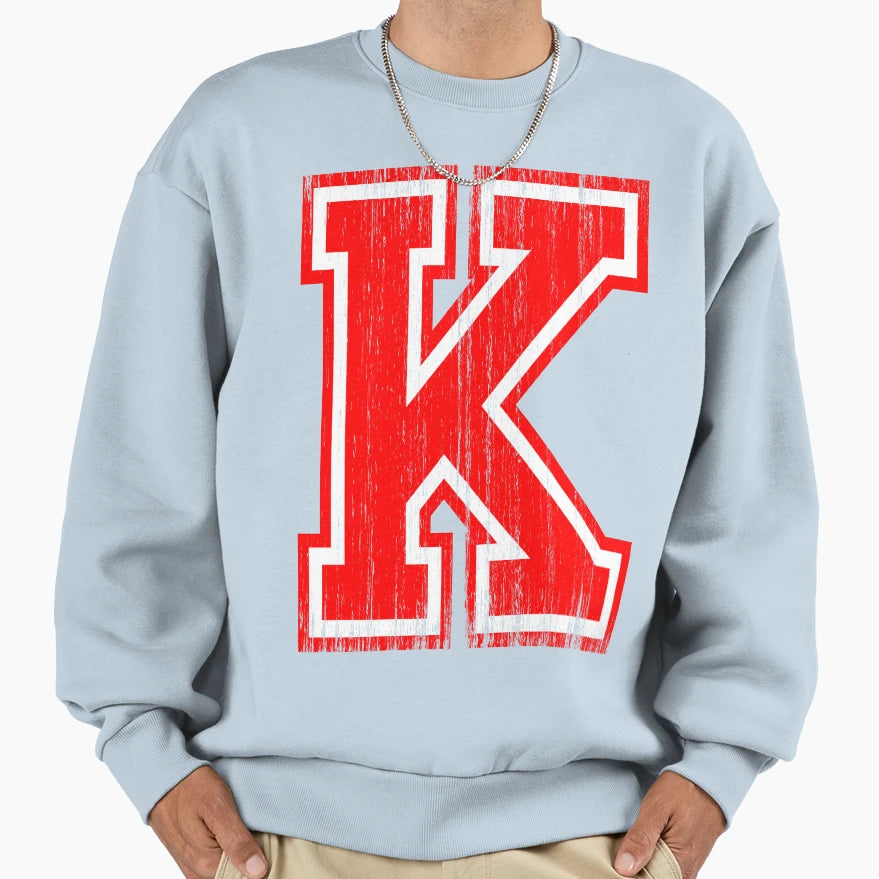 Big Red Letter K Sweatshirt - Unique Graphic for Adults - T-Shirt, Sweatshirt, Hoodie