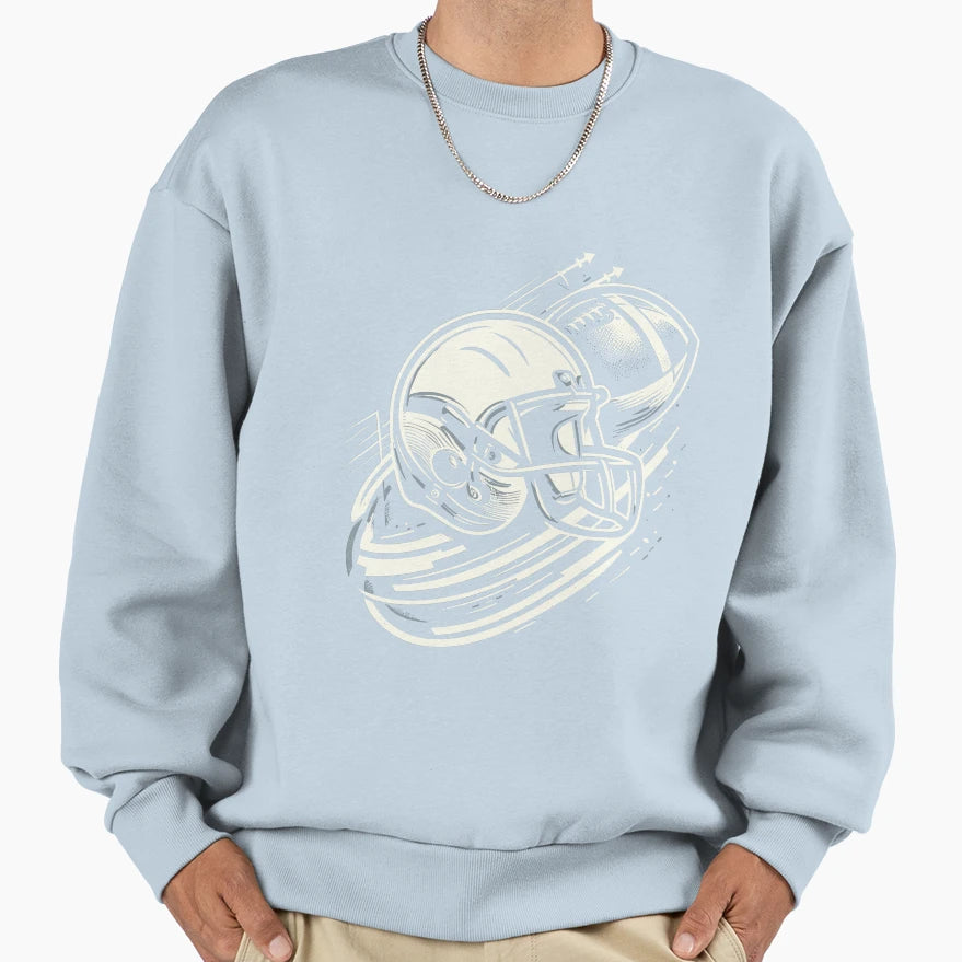 American Football Simple Sweatshirt - Fun Novelty Design for Adults - T-Shirt, Sweatshirt, Hoodie