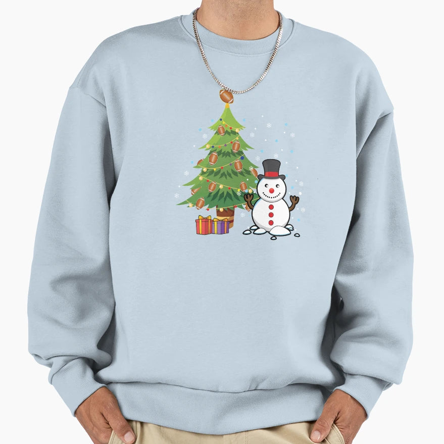 American Football Tree Holiday Sweatshirt - Custom Art Print for Adults - T-Shirt, Sweatshirt, Hoodie