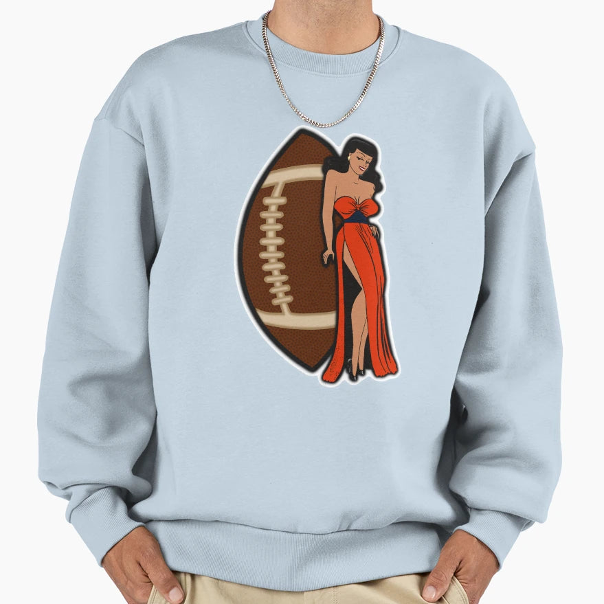 Chicago Football Babe Sweatshirt - Novelty Apparel for Adults - T-Shirt, Sweatshirt, Hoodie
