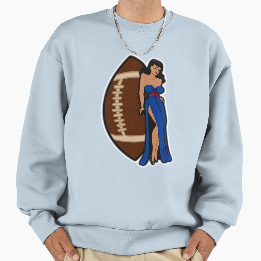Buffalo Football Babe Sweatshirt - Trendy Graphic for Adults - T-Shirt, Sweatshirt, Hoodie