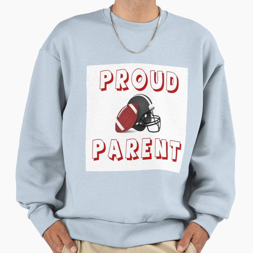 Proud Football Parent Sweatshirt - Minimalist Print for Adults - T-Shirt, Sweatshirt, Hoodie