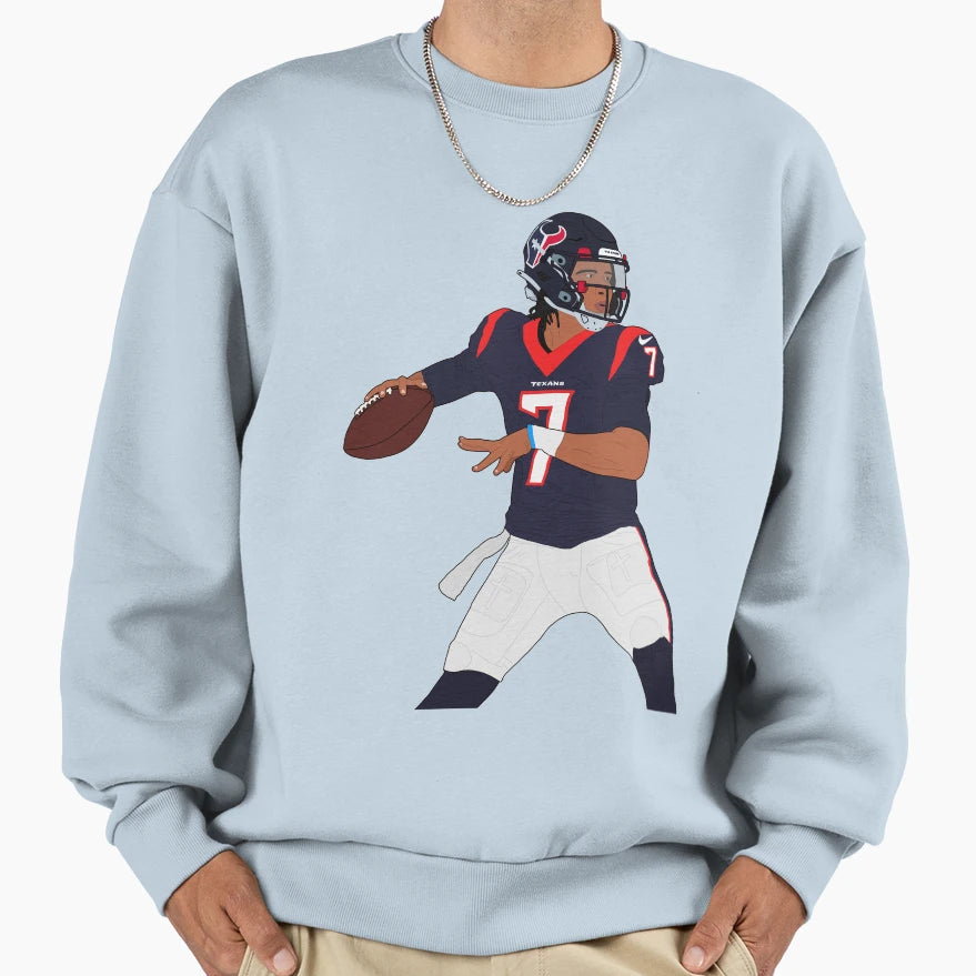 Cj Stroud Texans Sweatshirt - Custom Art Print for Adults - T-Shirt, Sweatshirt, Hoodie