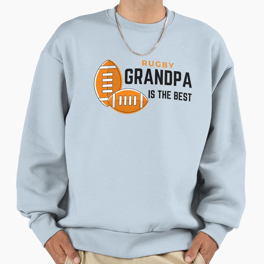 Rugby Grandpa Is Best Gift Family Sweatshirt - Minimalist Print for Adults - T-Shirt, Sweatshirt, Hoodie