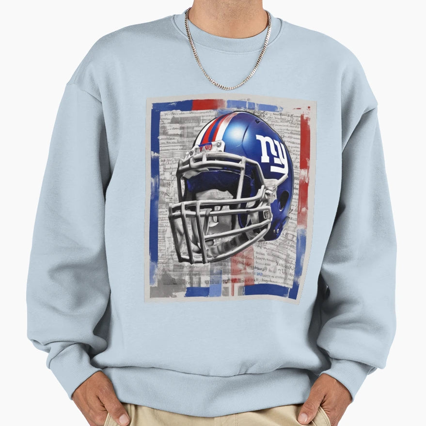 New York Giants Helmet Colorful Sweatshirt - Casual Everyday Wear Unisex - T-Shirt, Sweatshirt, Hoodie