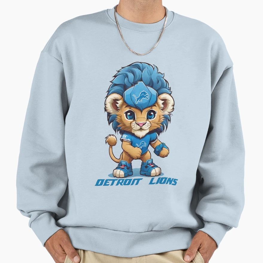 Detroit Lions Sweatshirt - Minimalist Print Men Women - T-Shirt, Sweatshirt, Hoodie