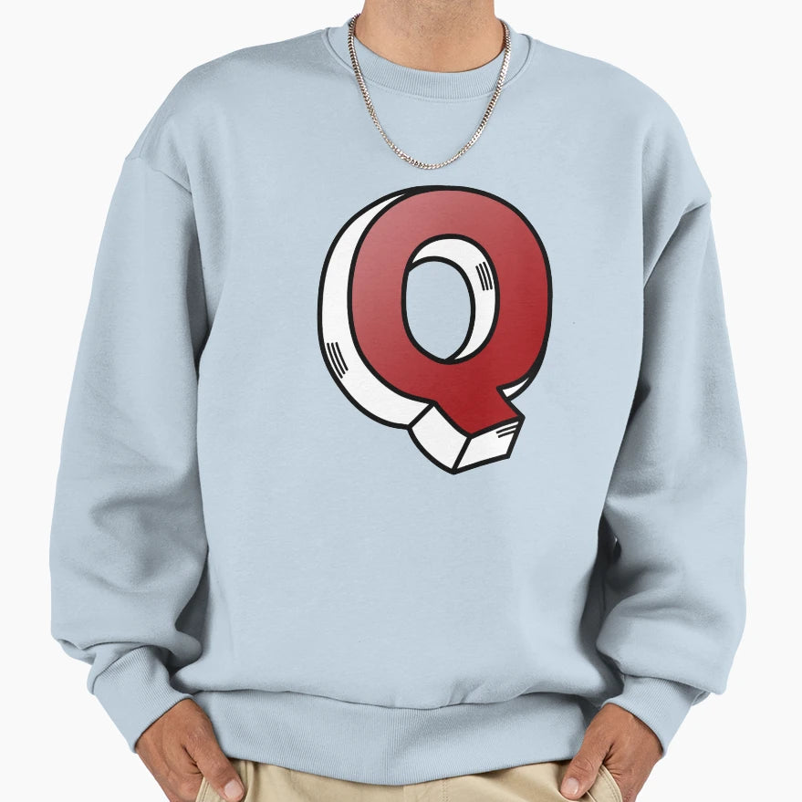 Letter Q Sweatshirt - Trendy Graphic Unisex - T-Shirt, Sweatshirt, Hoodie