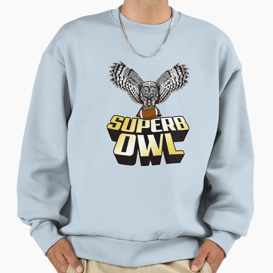Superb Owl Sweatshirt - Custom Art Print for Adults - T-Shirt, Sweatshirt, Hoodie