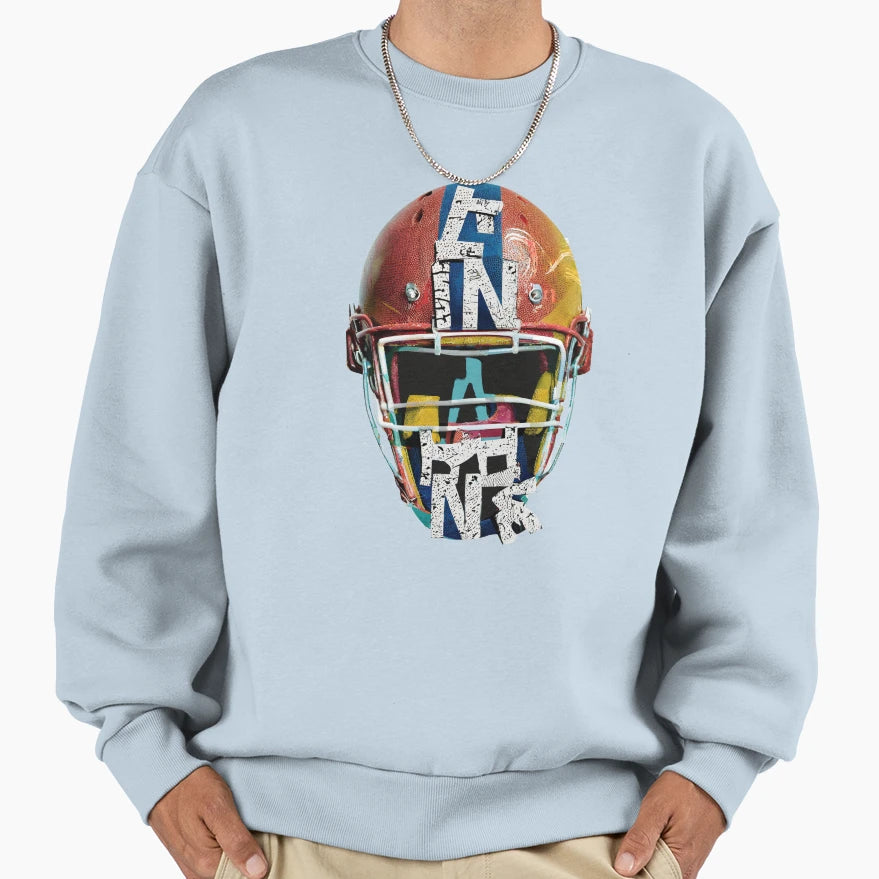 American Football Helmet Sweatshirt - Aesthetic Graphic for Adults - T-Shirt, Sweatshirt, Hoodie