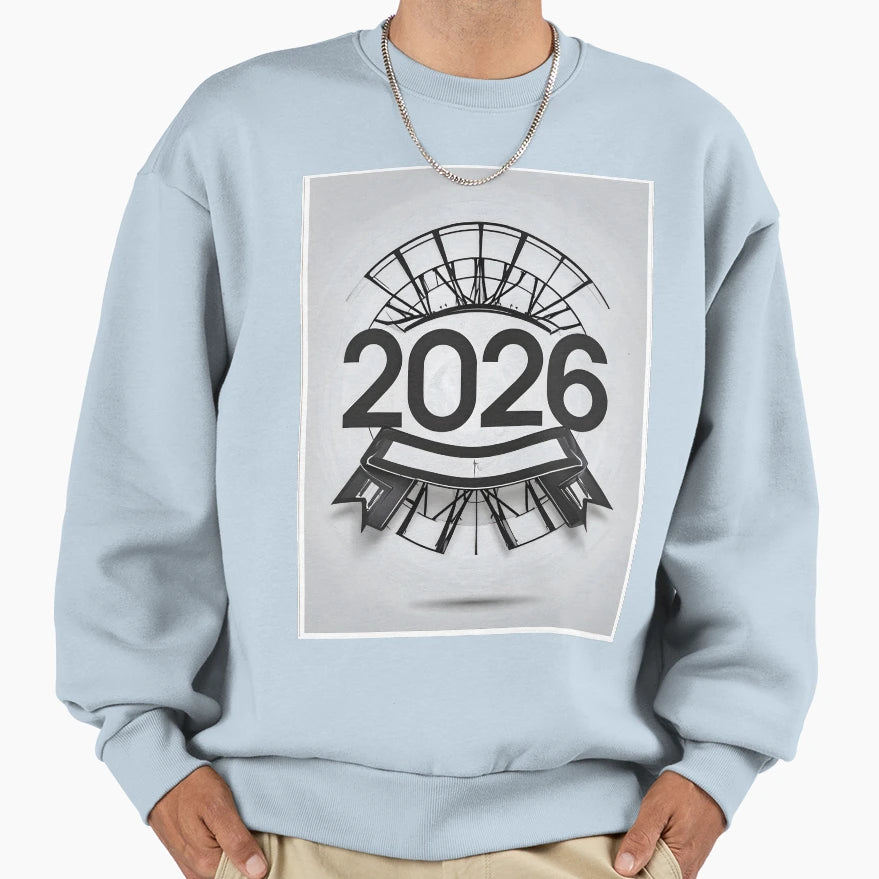 2026 Monochrome Vision Minimal Sweatshirt - Trendy Graphic for Adults - T-Shirt, Sweatshirt, Hoodie