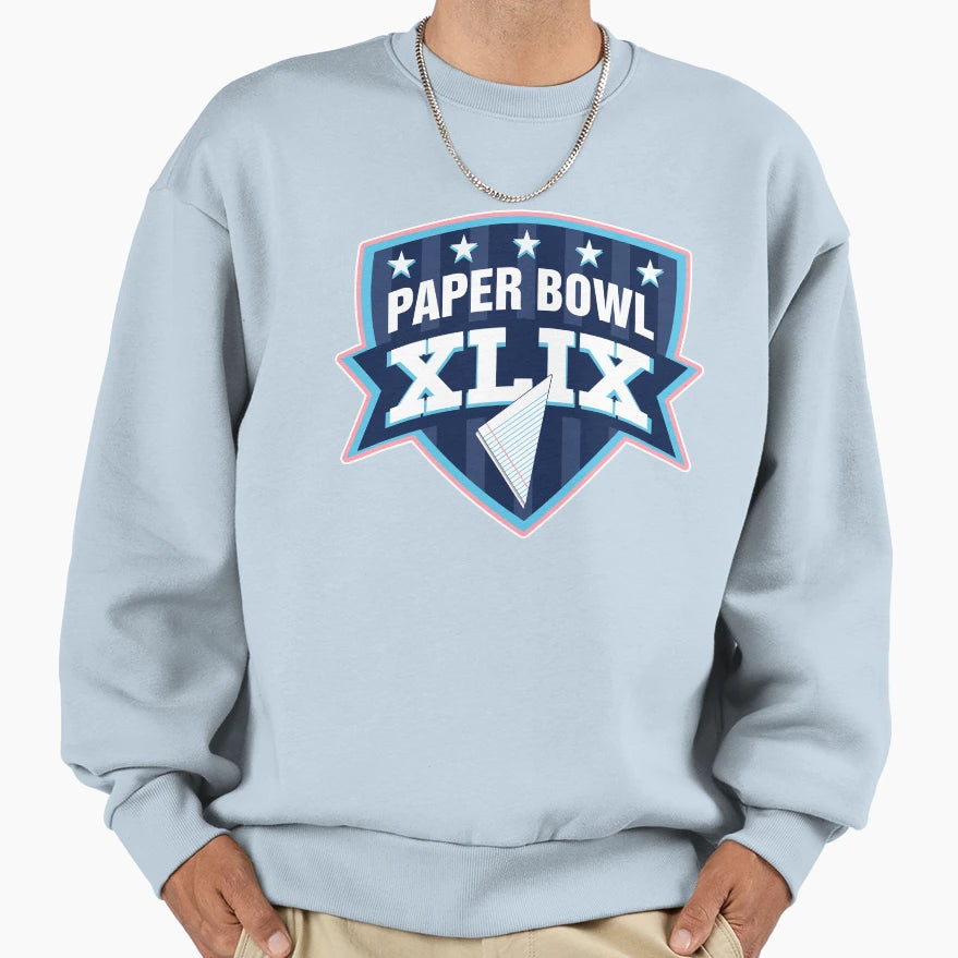 Paper Bowl Sunday Sweatshirt - Trendy Graphic Unisex - T-Shirt, Sweatshirt, Hoodie