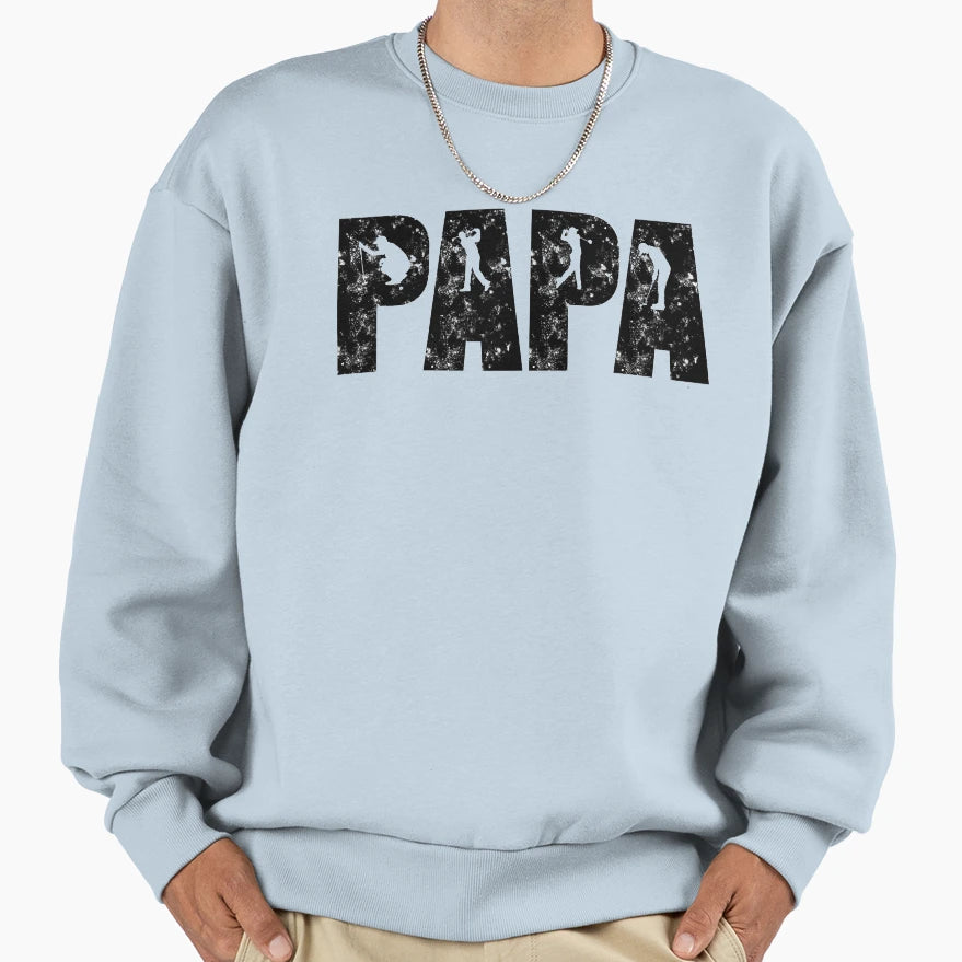Papa Golf Funny Golf Dad Fathers Who T-Shirt - Minimalist Print Unisex - T-Shirt, Sweatshirt, Hoodie