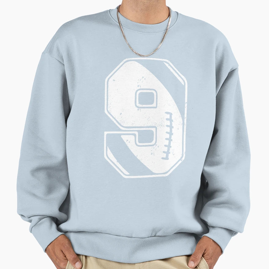 Football 9 Sweatshirt - Fun Novelty Design Men Women - T-Shirt, Sweatshirt, Hoodie