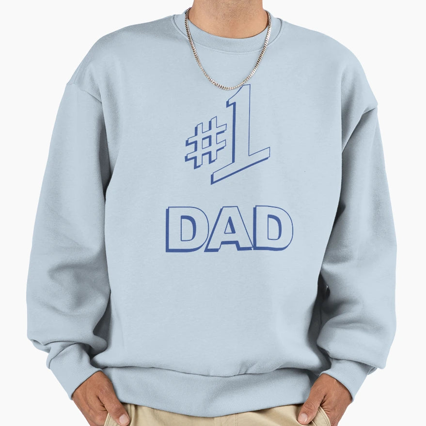 1 Dad Sweatshirt - Minimalist Print Unisex - T-Shirt, Sweatshirt, Hoodie