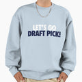 Lets Go Draft Pick Chi White Sweatshirt - Fun Novelty Design for Adults - T-Shirt, Sweatshirt, Hoodie