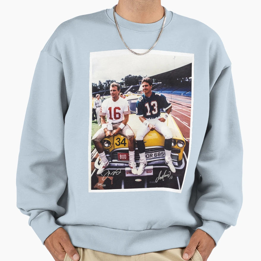 Dan Marino Joe Montana Sweatshirt - Novelty Apparel Men Women - T-Shirt, Sweatshirt, Hoodie