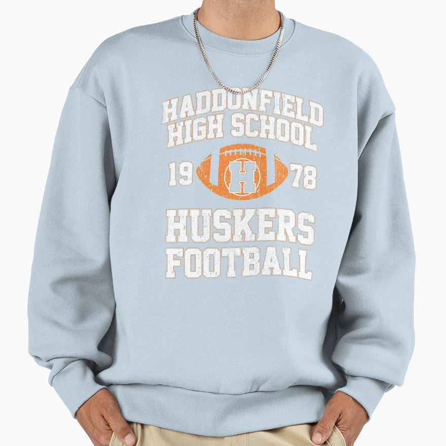Haddonfield High School Huskers Sweatshirt - Trendy Graphic for Adults - T-Shirt, Sweatshirt, Hoodie