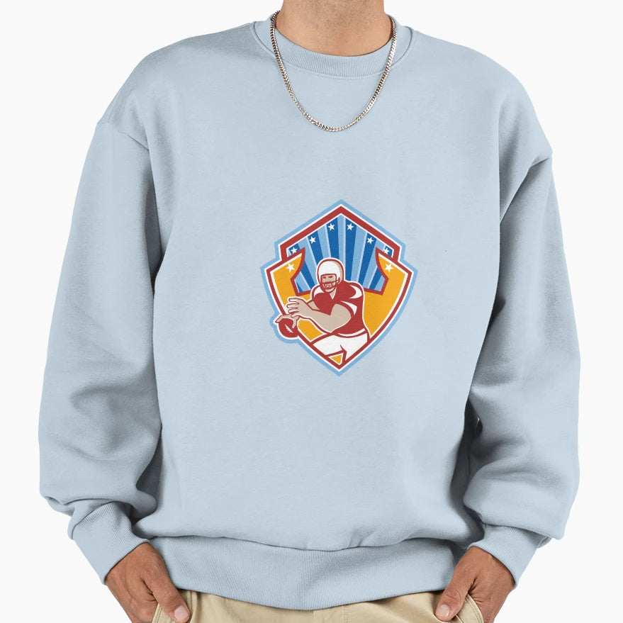 American Football Quarterback Star Sweatshirt - Novelty Apparel Men Women - T-Shirt, Sweatshirt, Hoodie