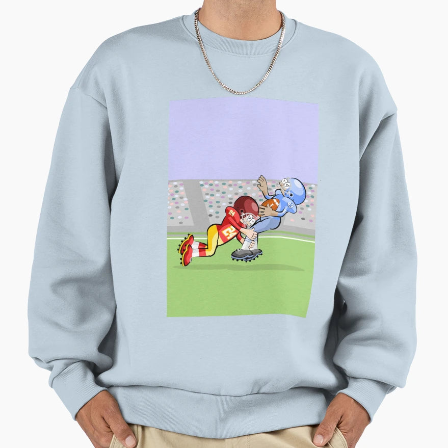 Intrepid American Football Player Sweatshirt - Minimalist Print Men Women - T-Shirt, Sweatshirt, Hoodie