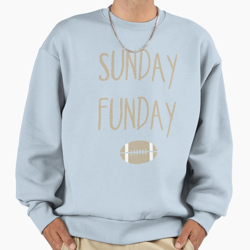 Sunday Funday Sweatshirt - Minimalist Print for Adults - T-Shirt, Sweatshirt, Hoodie
