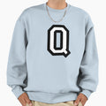 Letter Q Two Color Sweatshirt - Minimalist Print Unisex - T-Shirt, Sweatshirt, Hoodie