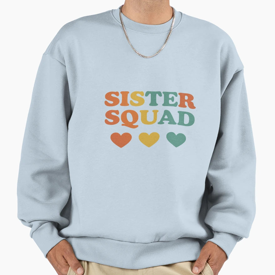 Sister Squad Fun Matching Sister T-Shirt - Aesthetic Graphic Men Women - T-Shirt, Sweatshirt, Hoodie