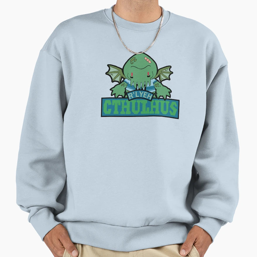 Rlyeh Cthulhus Rugby Sweatshirt - Unique Graphic Men Women - T-Shirt, Sweatshirt, Hoodie