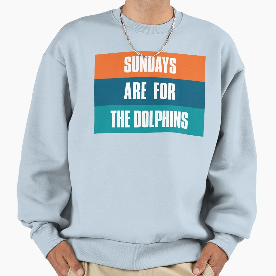 Sundays Are Dolphins Miami Football Sweatshirt - Aesthetic Graphic Unisex - T-Shirt, Sweatshirt, Hoodie