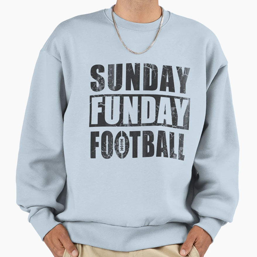 Sunday Funday Football Sweatshirt - Graphic Print for Adults - T-Shirt, Sweatshirt, Hoodie
