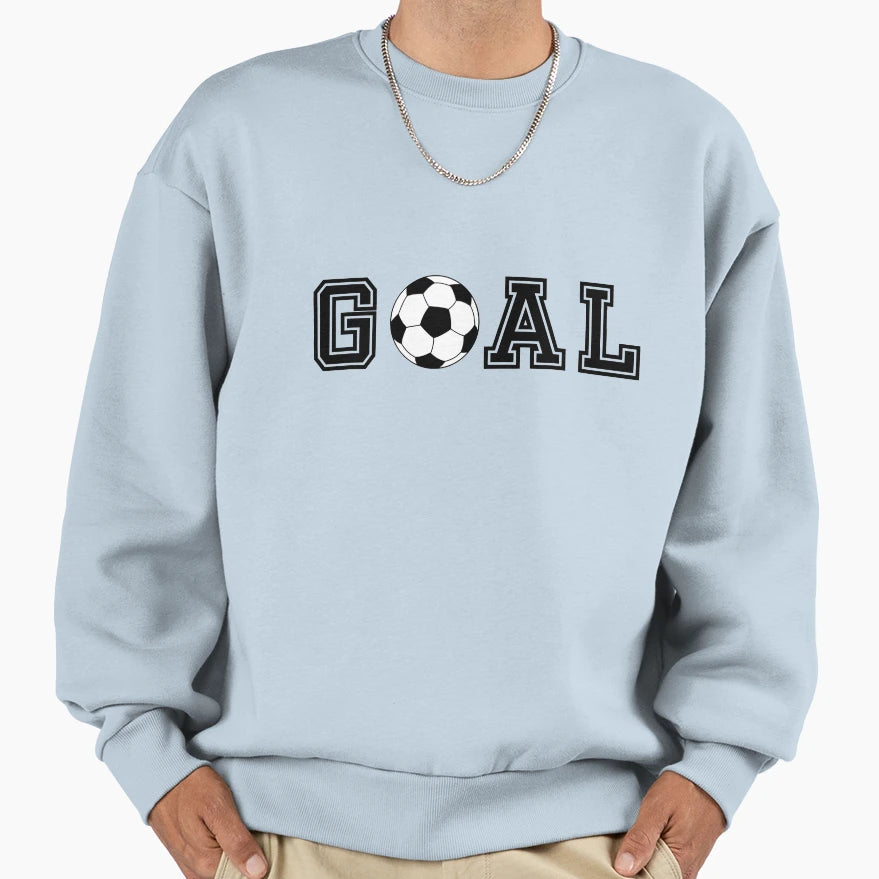 Goal Text Sweatshirt - Minimalist Print for Adults - T-Shirt, Sweatshirt, Hoodie