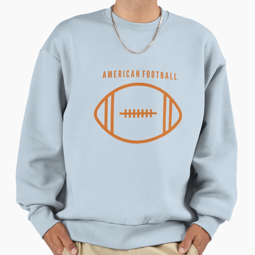 American Football Fan Sweatshirt - Graphic Print Men Women - T-Shirt, Sweatshirt, Hoodie