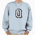 Letter Q Distressed Two Color Sweatshirt - Casual Everyday Wear Men Women - T-Shirt, Sweatshirt, Hoodie