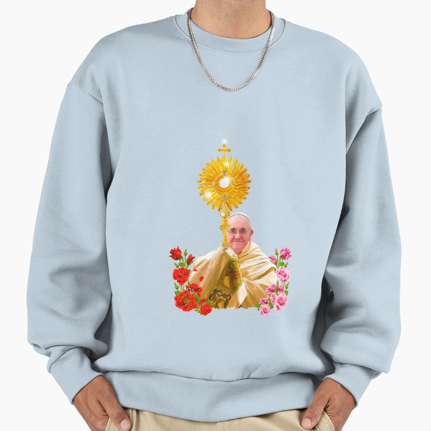 Pope Sweatshirt - Minimalist Print Men Women - T-Shirt, Sweatshirt, Hoodie