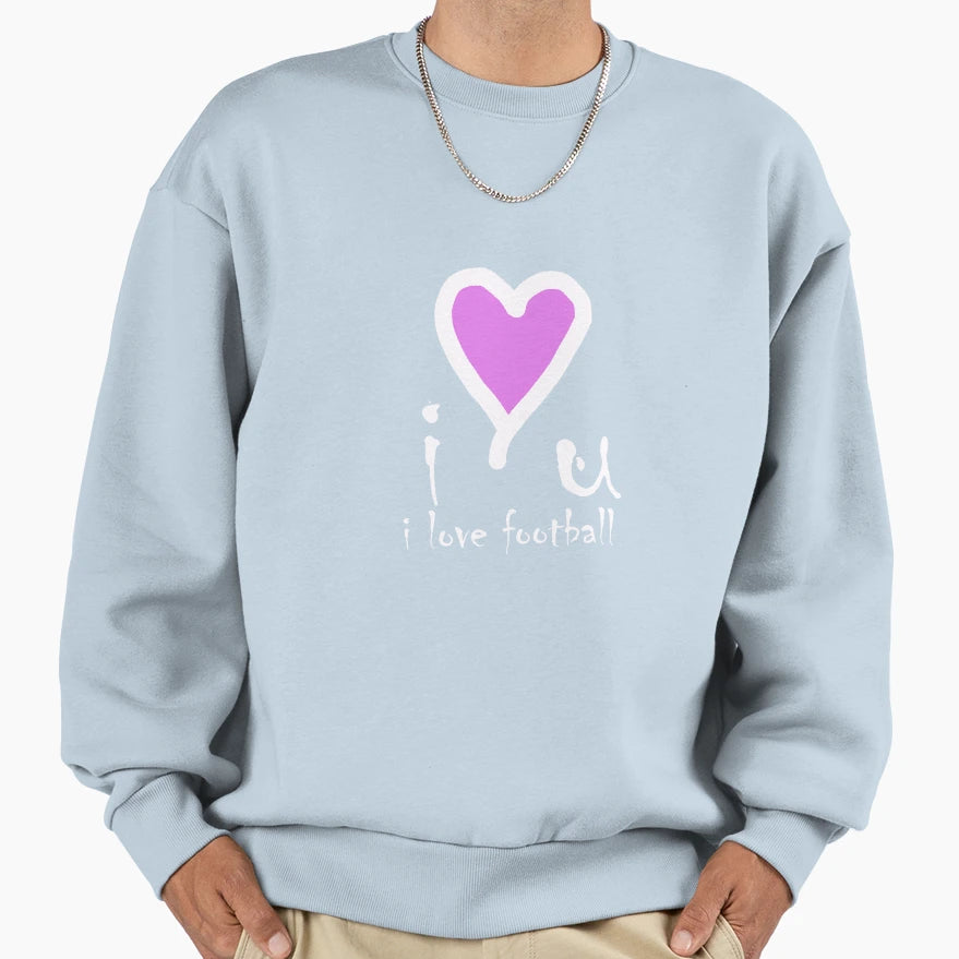 I Love U T Shirts I Love Footballs T-Shirt - Fun Novelty Design Unisex - T-Shirt, Sweatshirt, Hoodie