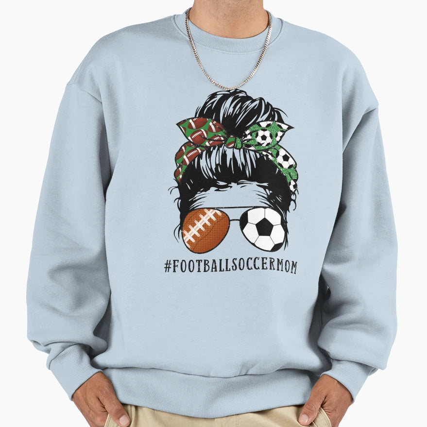 Football Soccer Mom Sweatshirt - Unique Graphic for Adults - T-Shirt, Sweatshirt, Hoodie
