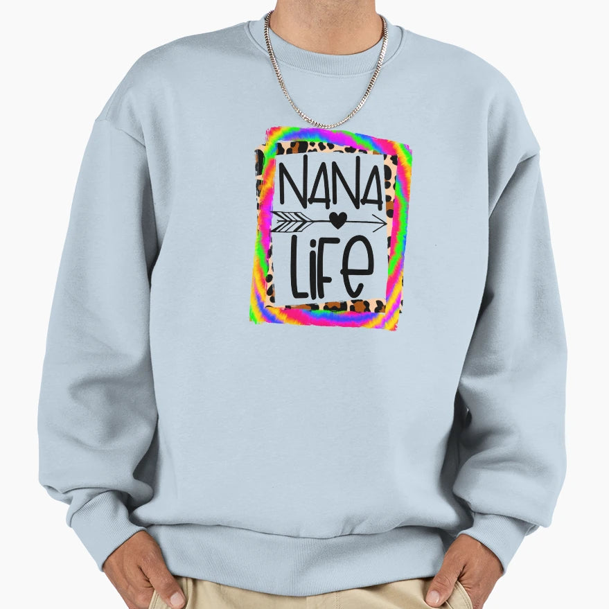 Nana Life Grandma Grandmother Gift Sweatshirt - Custom Art Print Unisex - T-Shirt, Sweatshirt, Hoodie