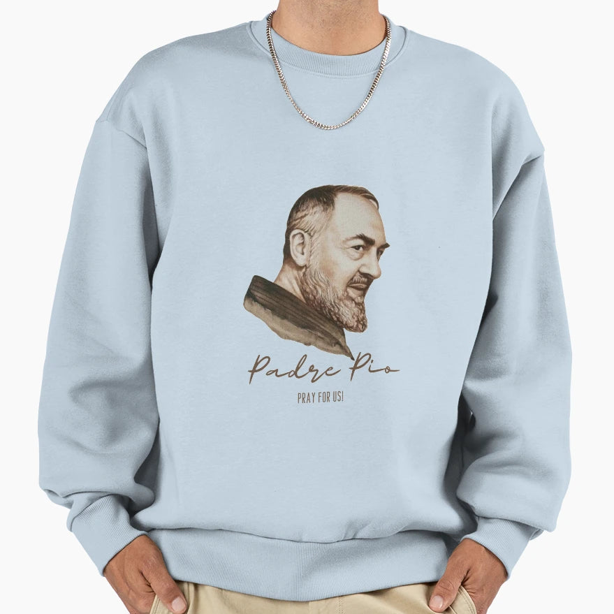 Padre Pio St Father Pio Italy Sweatshirt - Casual Everyday Wear Unisex - T-Shirt, Sweatshirt, Hoodie