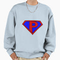 Hero Heroine Superhero Initials P Sweatshirt - Trendy Graphic Men Women - T-Shirt, Sweatshirt, Hoodie