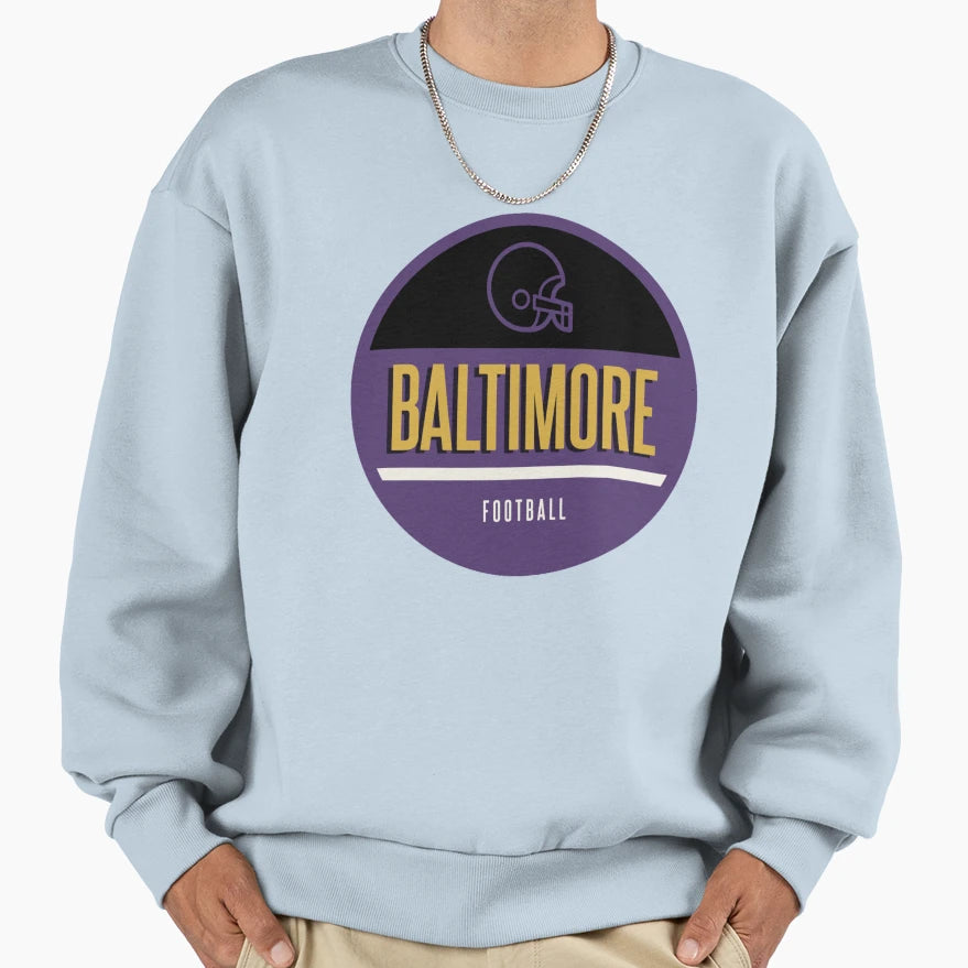 Baltimore Football Sweatshirt - Unique Graphic for Adults - T-Shirt, Sweatshirt, Hoodie