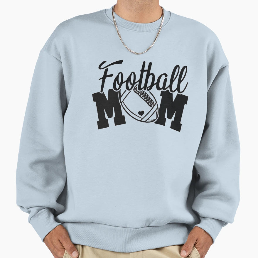 Football Mom Sweatshirt - Trendy Graphic for Adults - T-Shirt, Sweatshirt, Hoodie